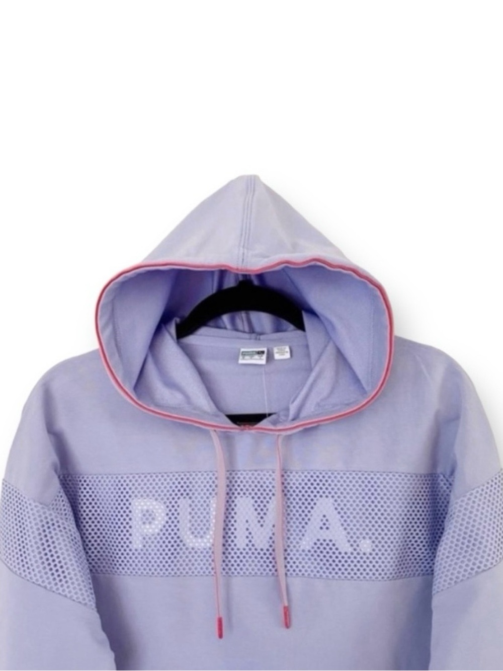 Puma Lavender Cropped Terry Hoodie NWT - Lightweight Layer - Women's Small - Picture 4 of 14